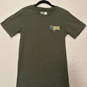 Dutch Bros Olive Green T-Shirt “Good Vibes Only Dutch Bros Coffee”